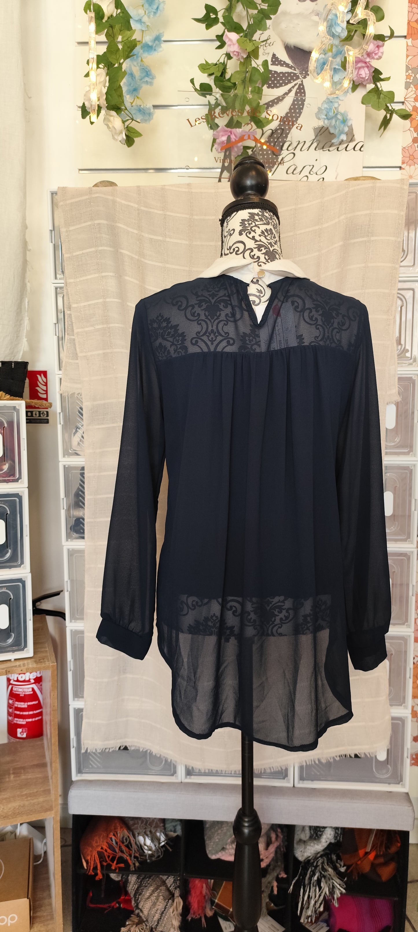Blouse col claudine