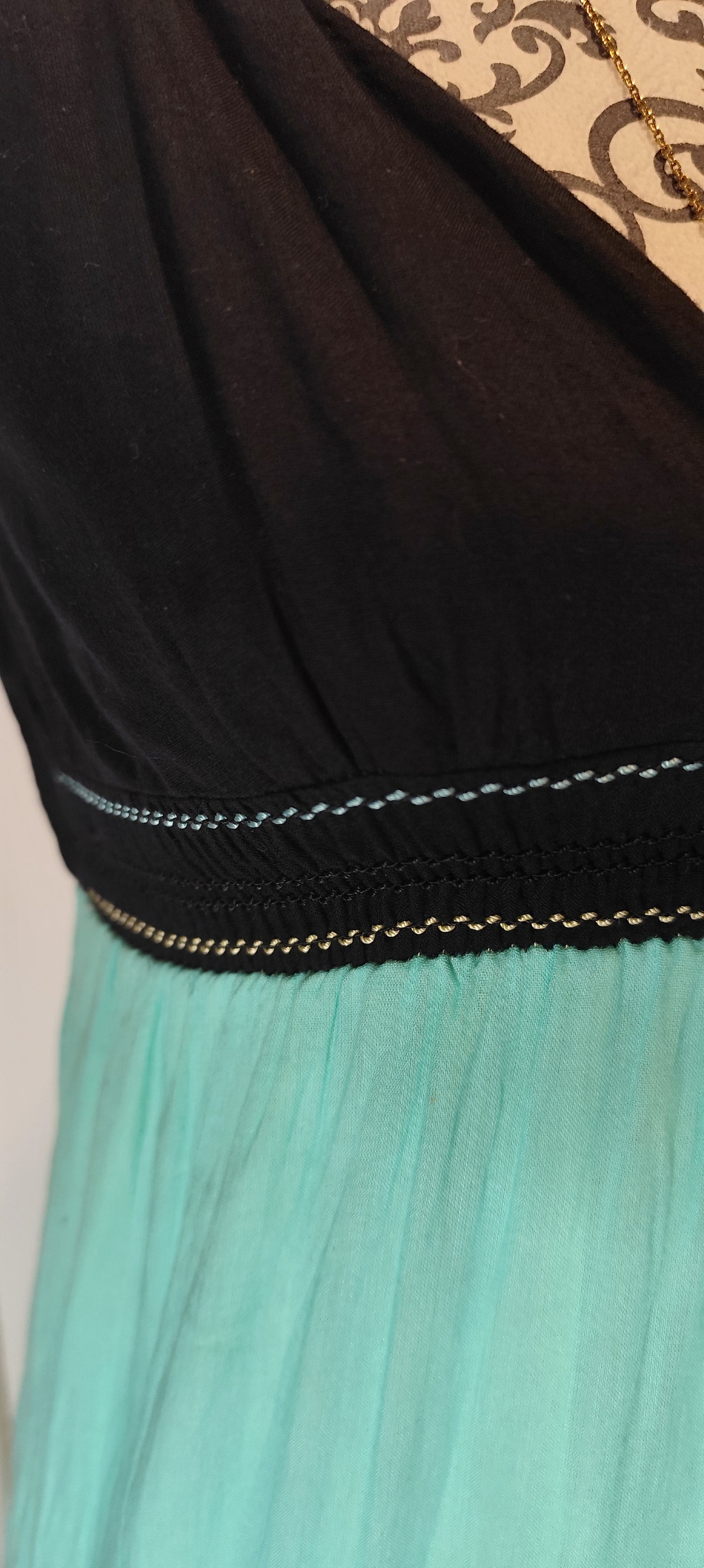 Robe longue tricolore