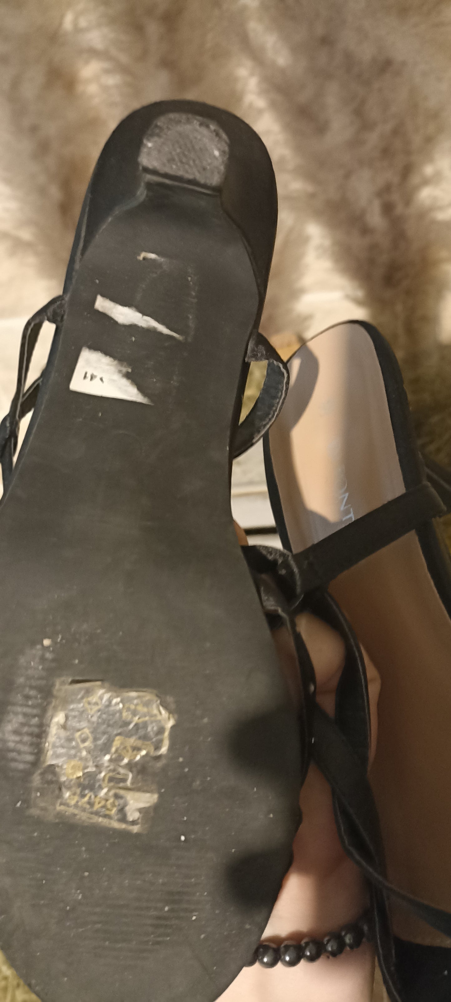 Sandales à talons Di Fontana taille 39 noir 10€