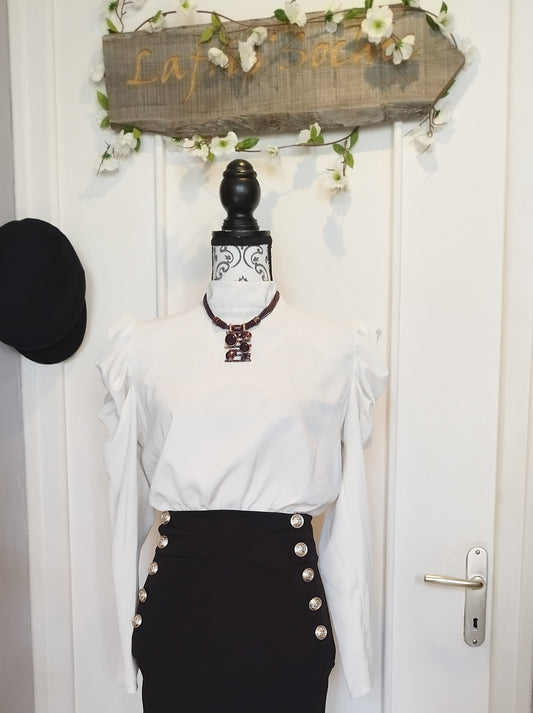 Blouse New collection taille S blanc 12€