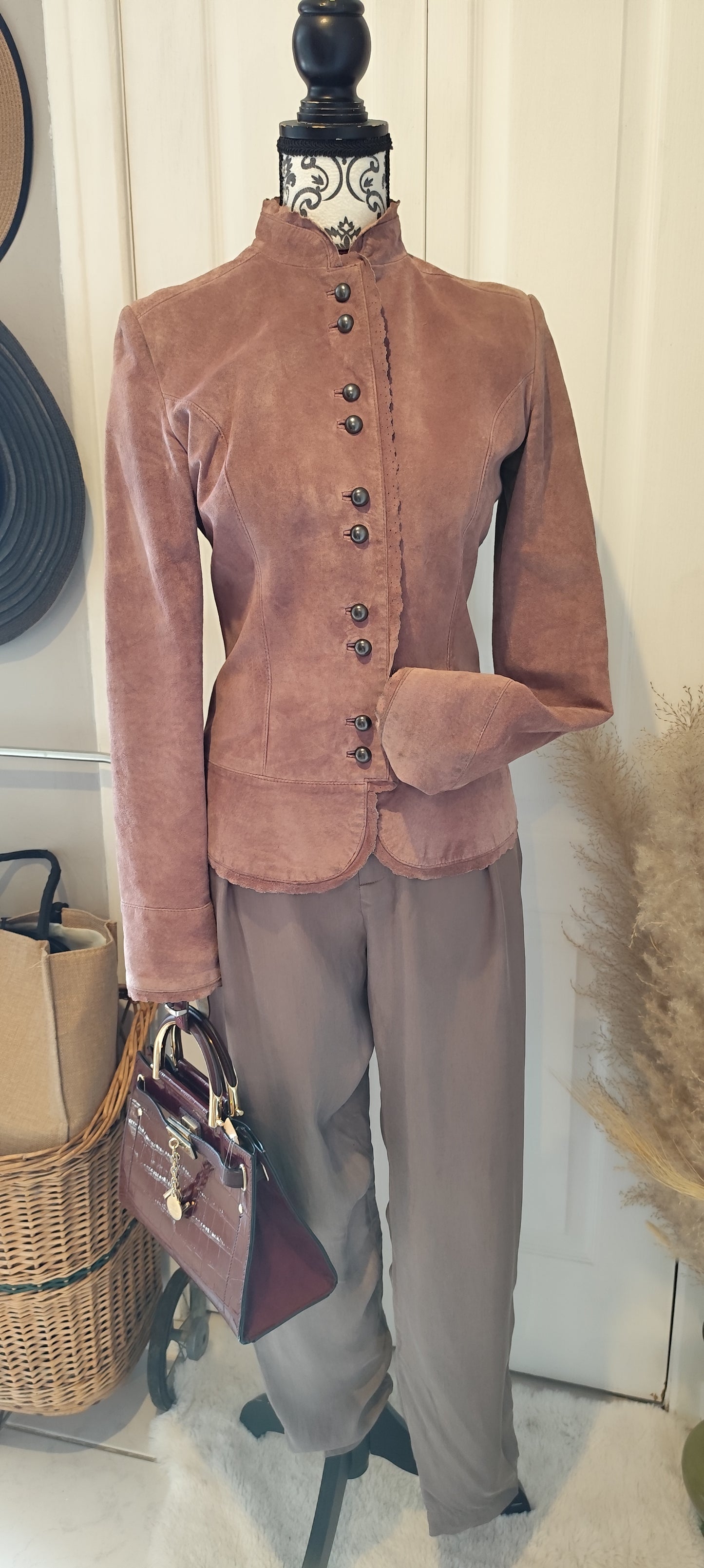 Veste officier cuir/Promod