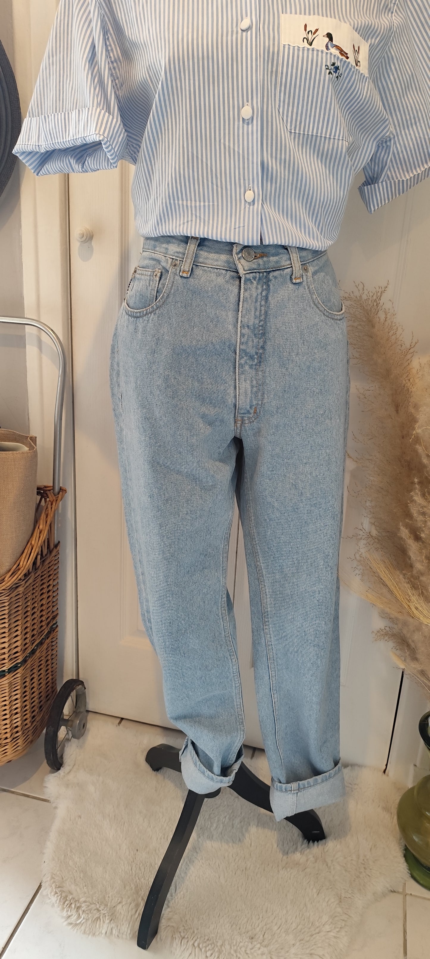 Jean mom taille haute/Active Wear