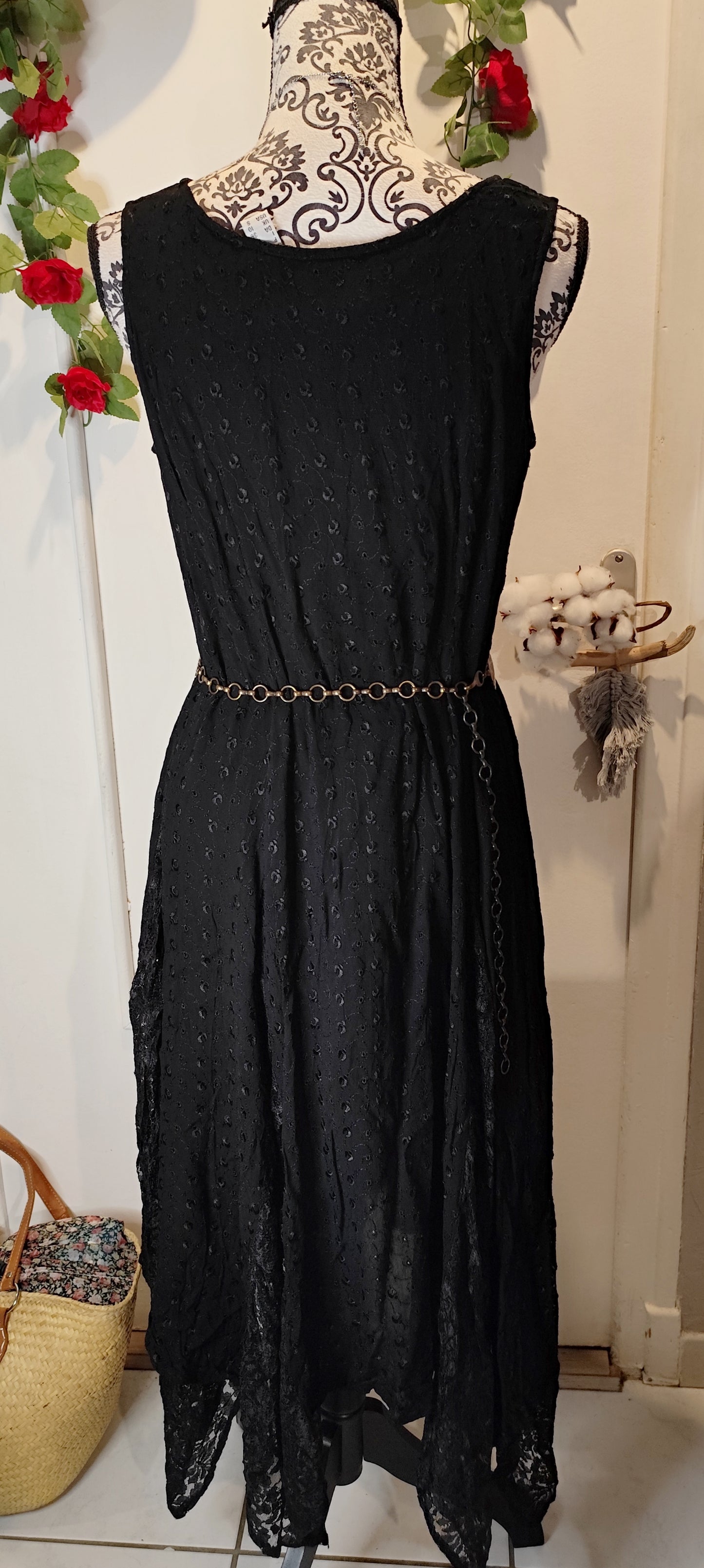 Robe longue asymétrique
