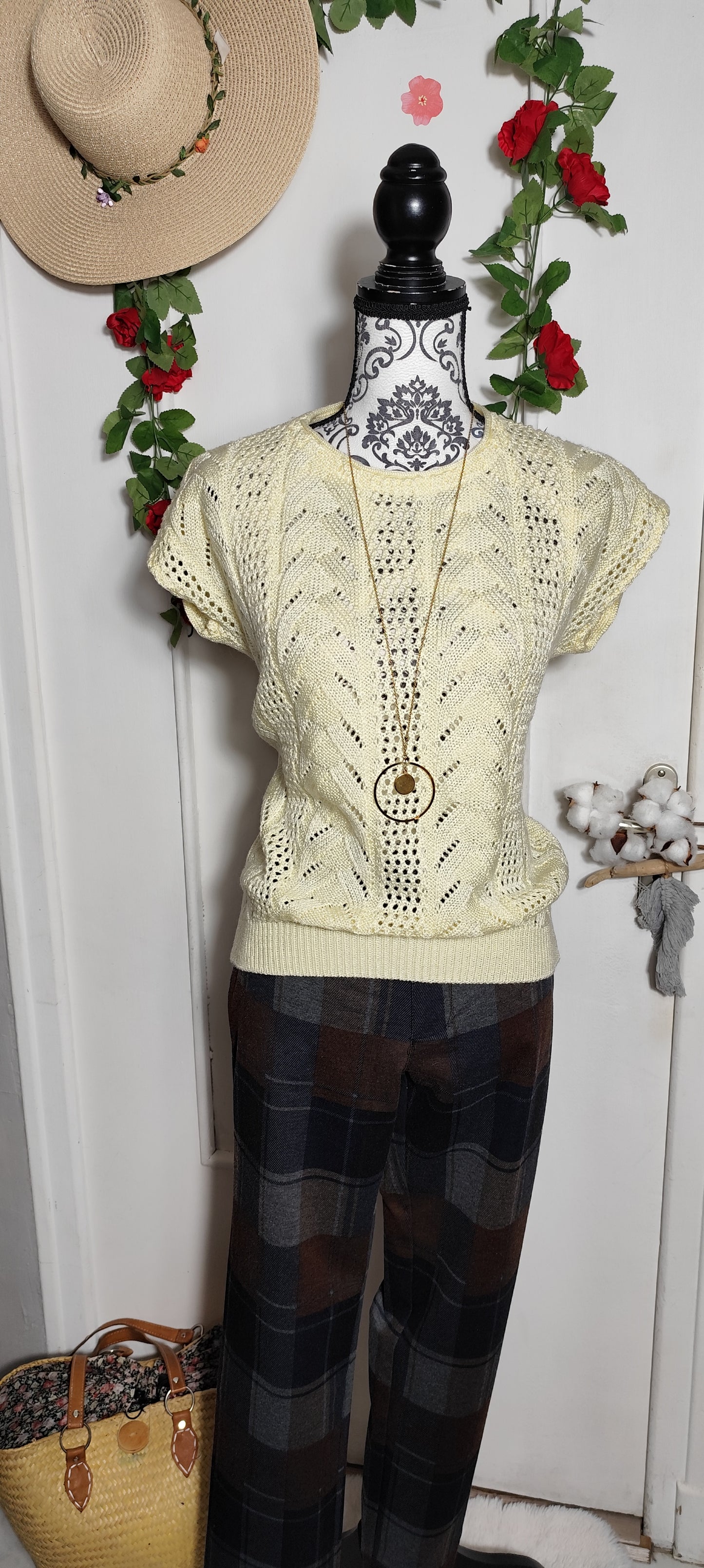 Pull en maille ajouré