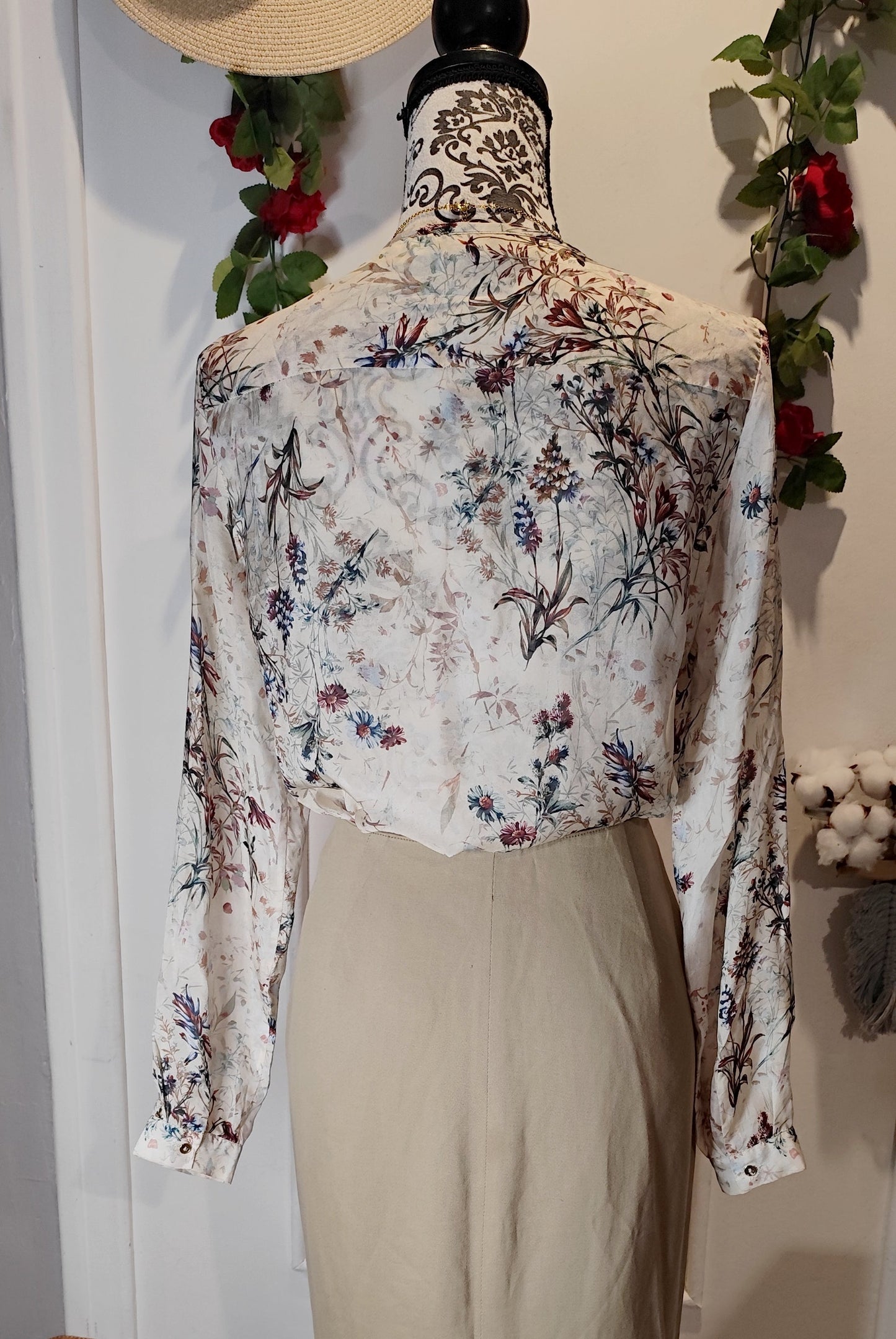 Blouse en soie Massimo Dutti