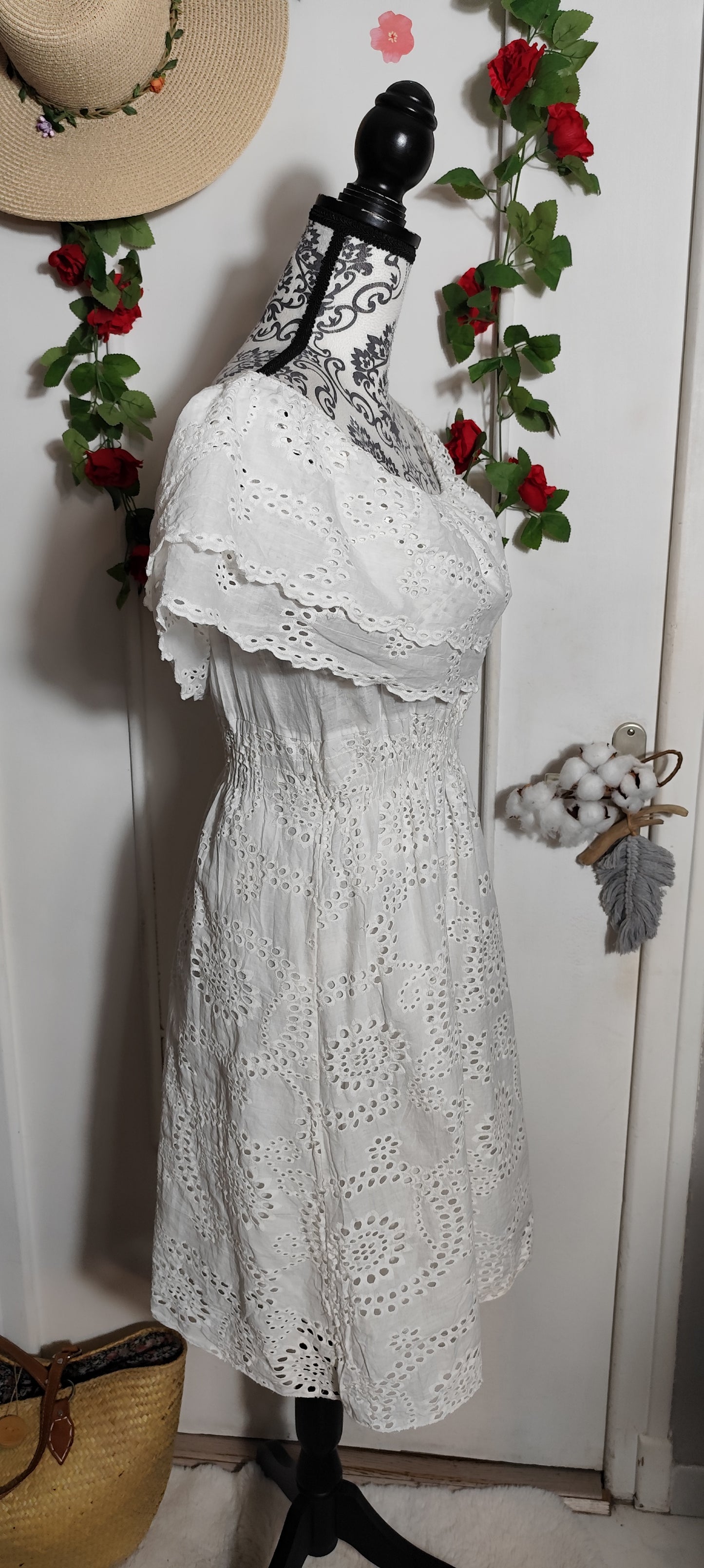 Robe col bardot