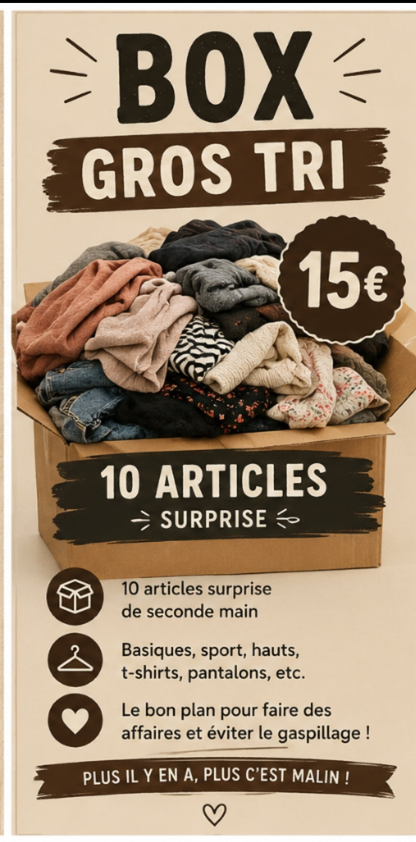 Box surprise 10 articles - 15€