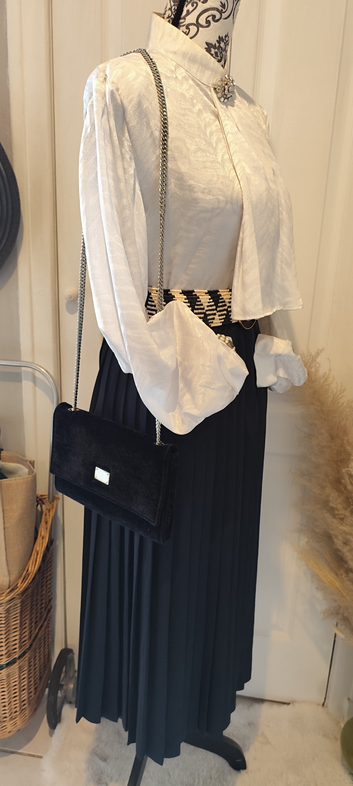 Sac pochette en velours/Merry Scott