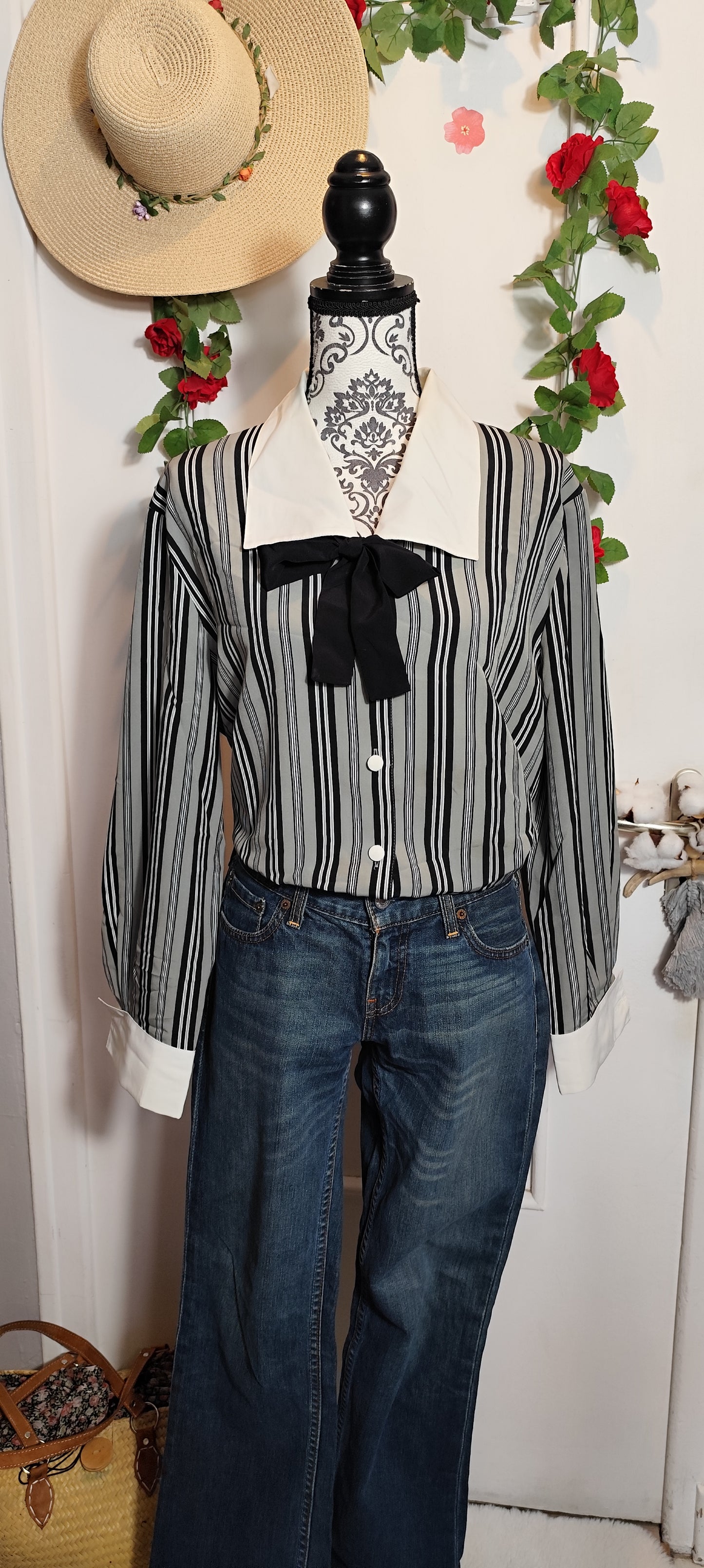 Chemise à rayures vintage
