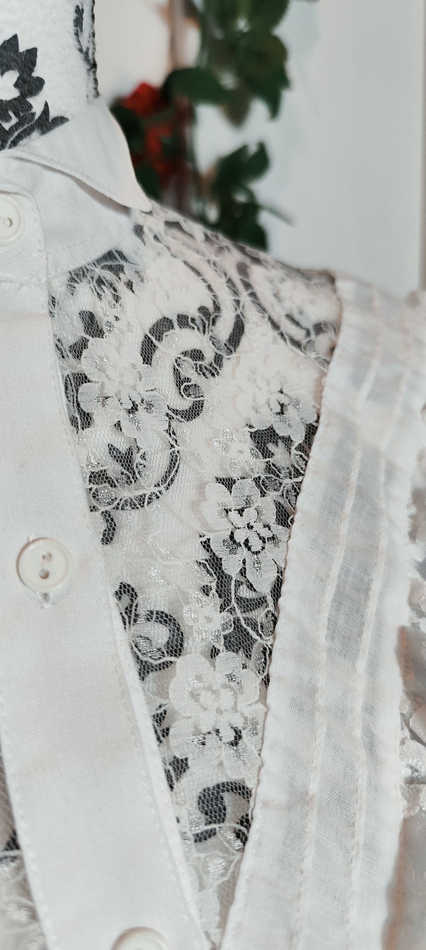 Chemise de col dentelle