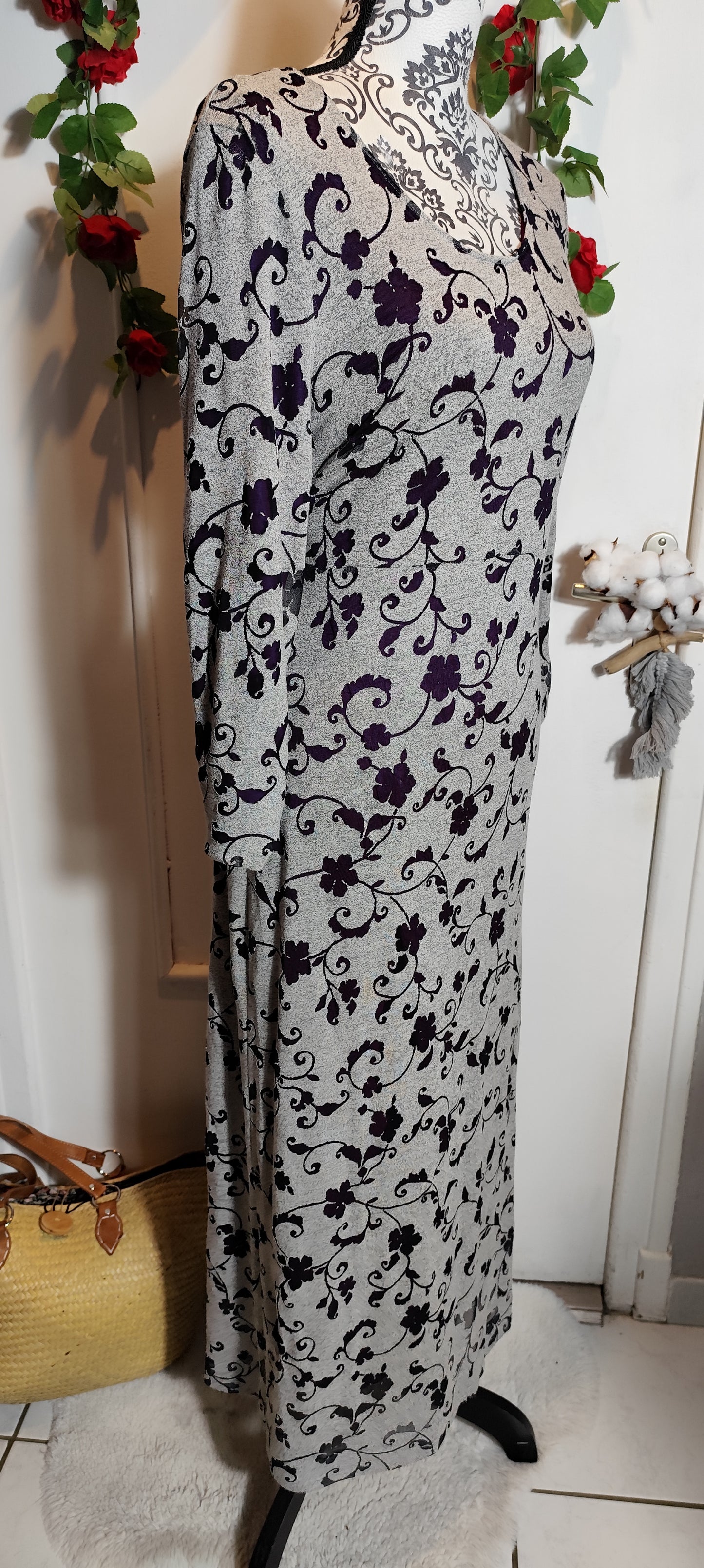 Robe gris-violet