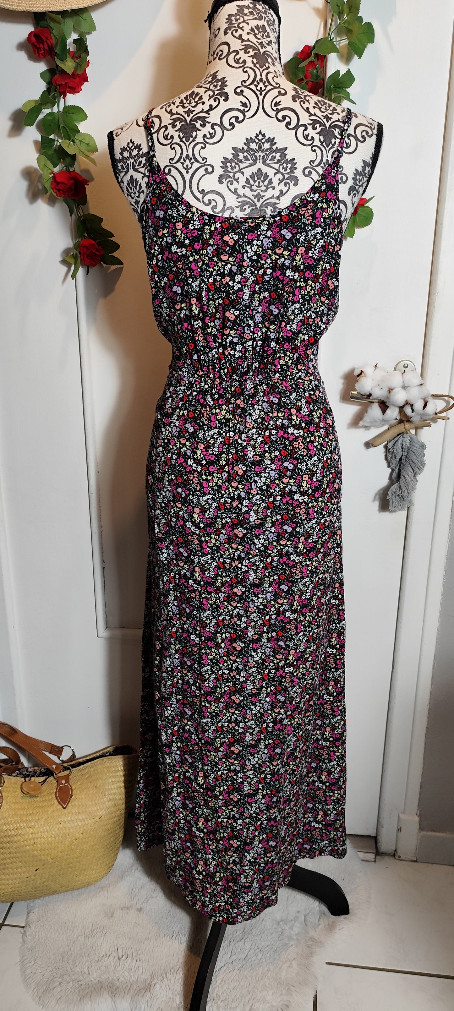 Robe longue fleurie