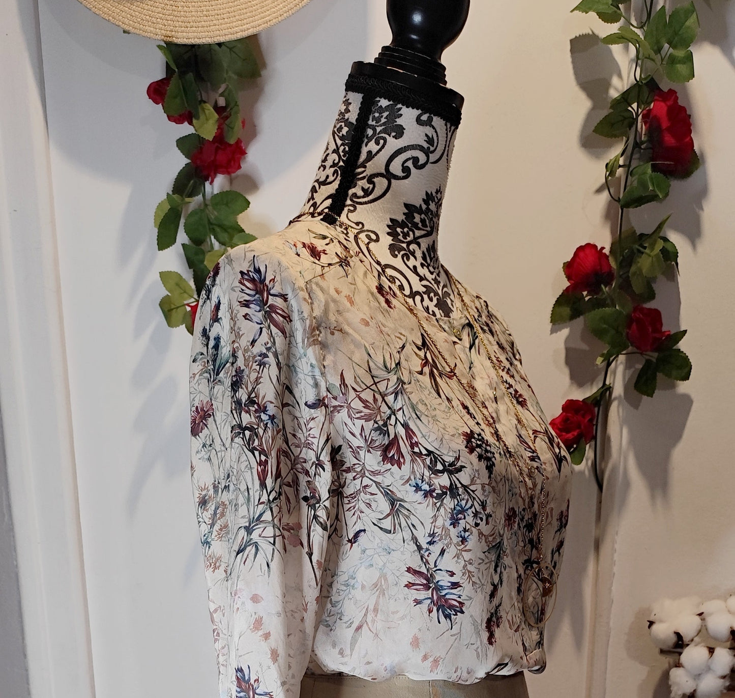 Blouse en soie Massimo Dutti