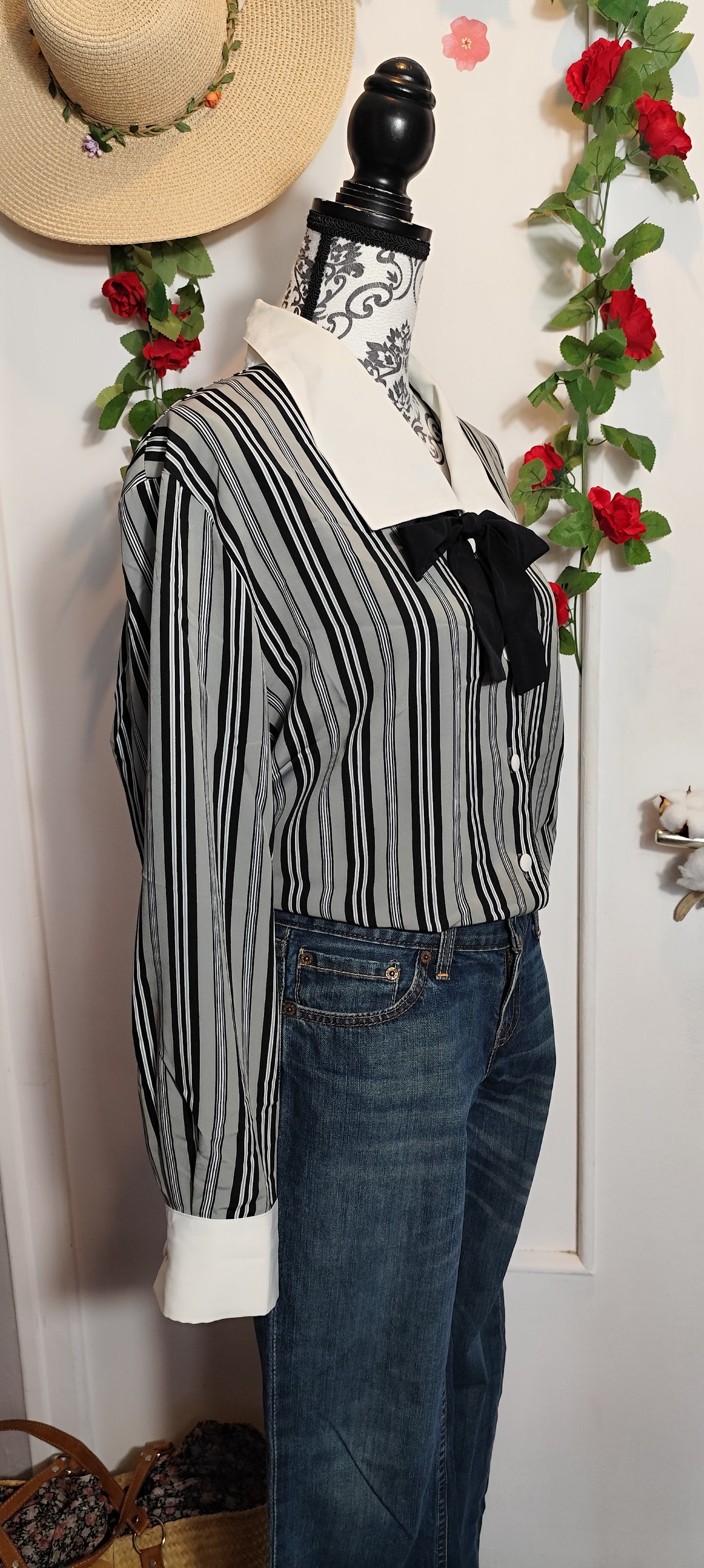 Chemise à rayures vintage