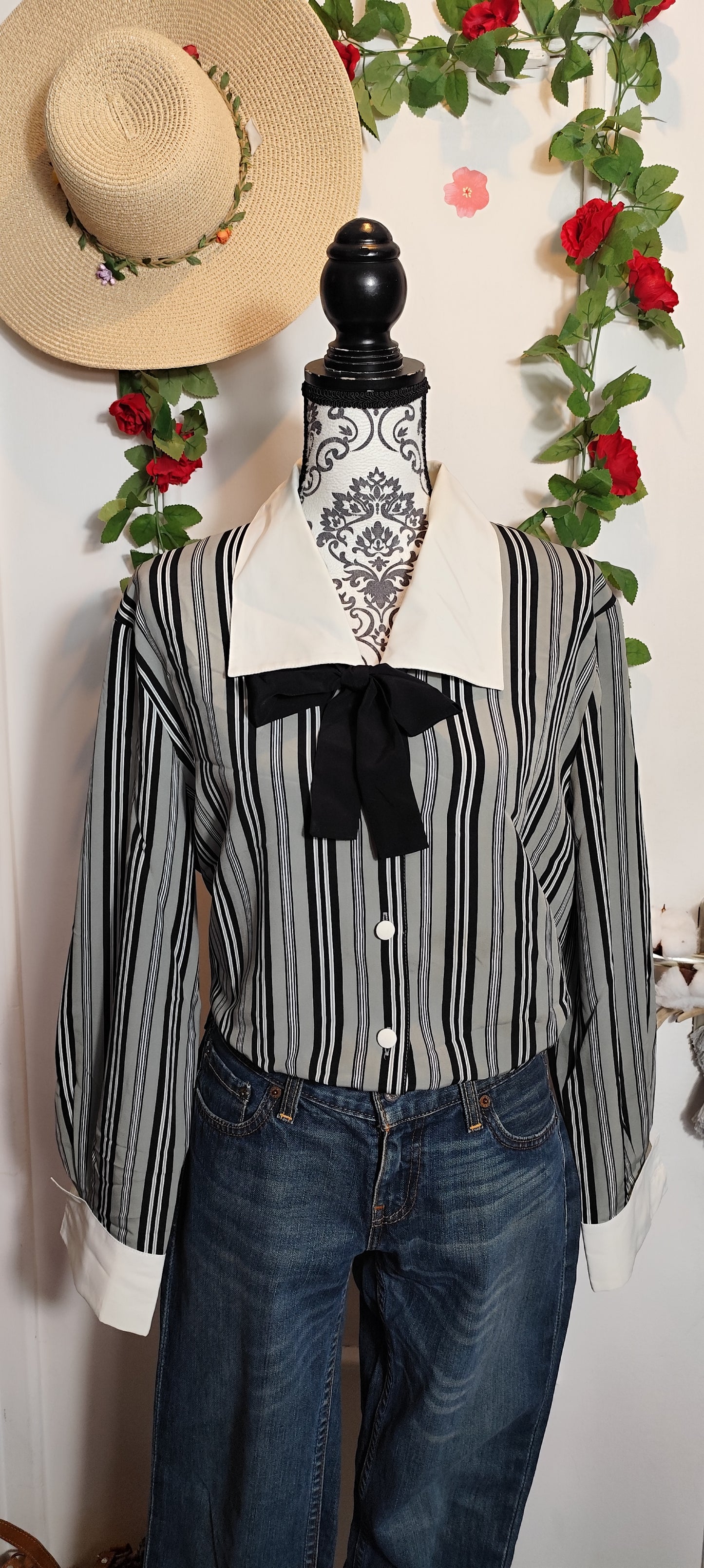 Chemise à rayures vintage