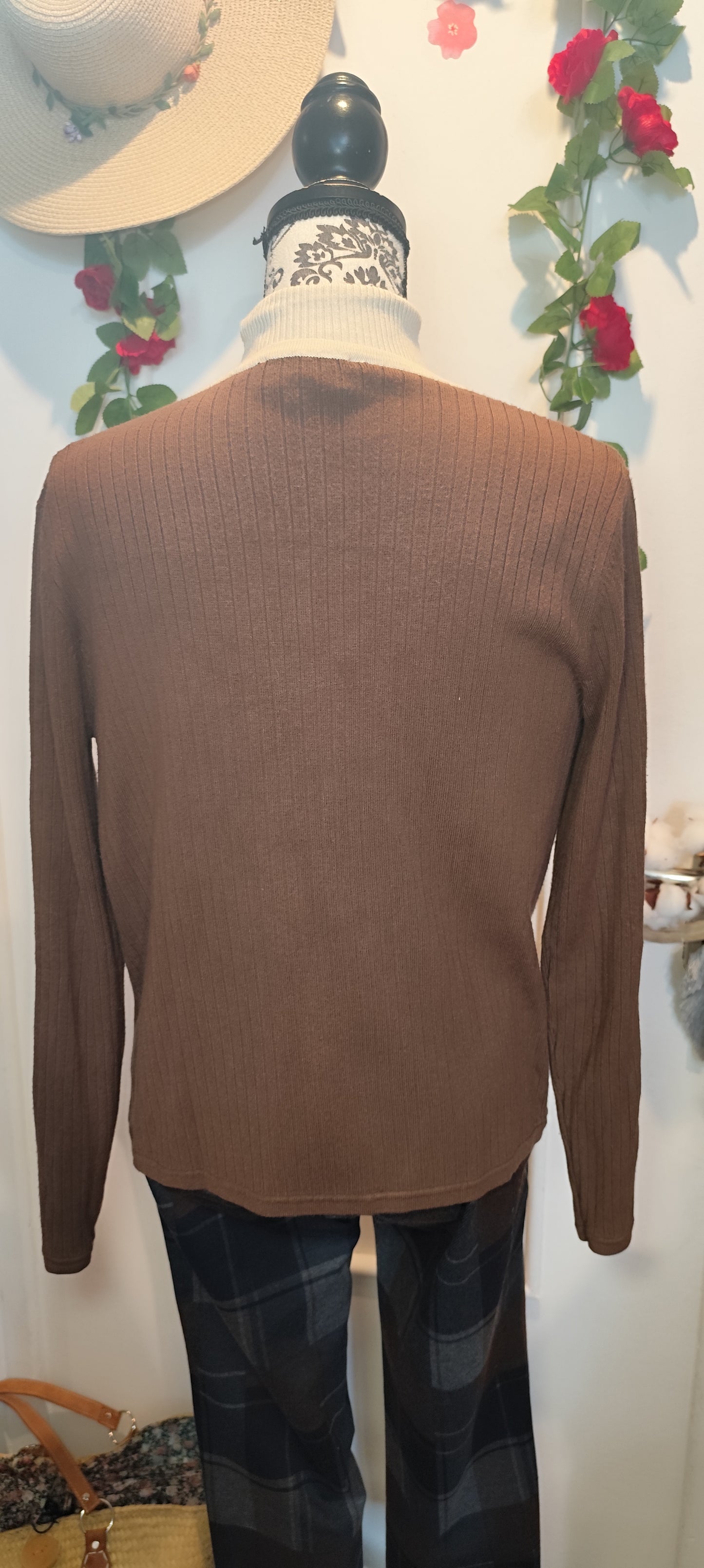 Ensemble gilet+top en maille