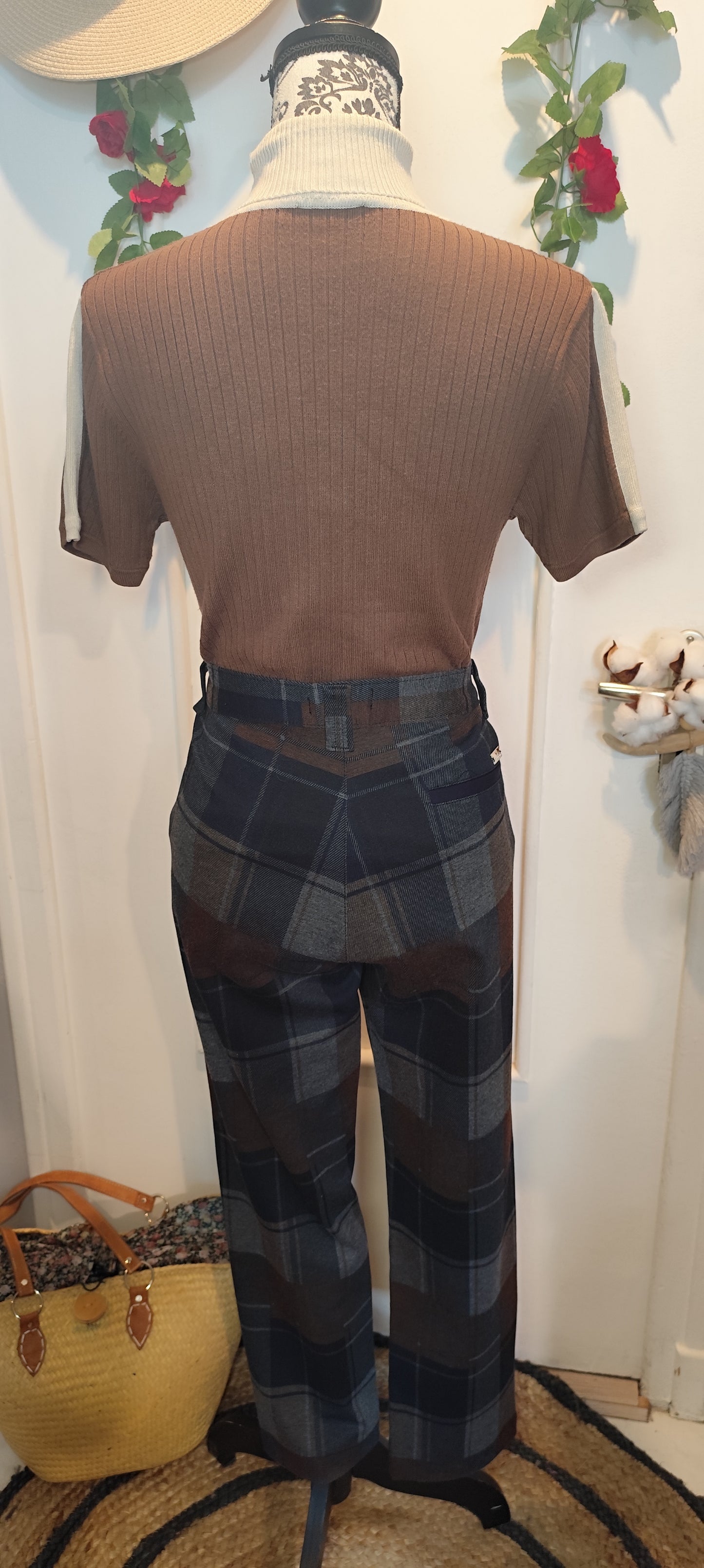 Ensemble gilet+top en maille