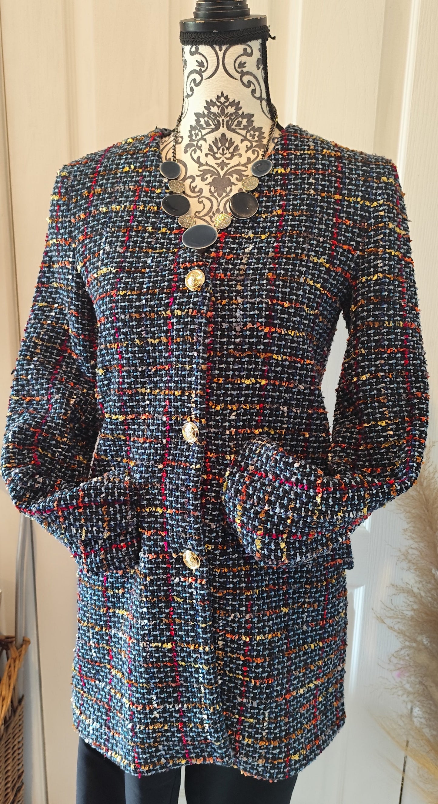 Veste longue tweed/Zara