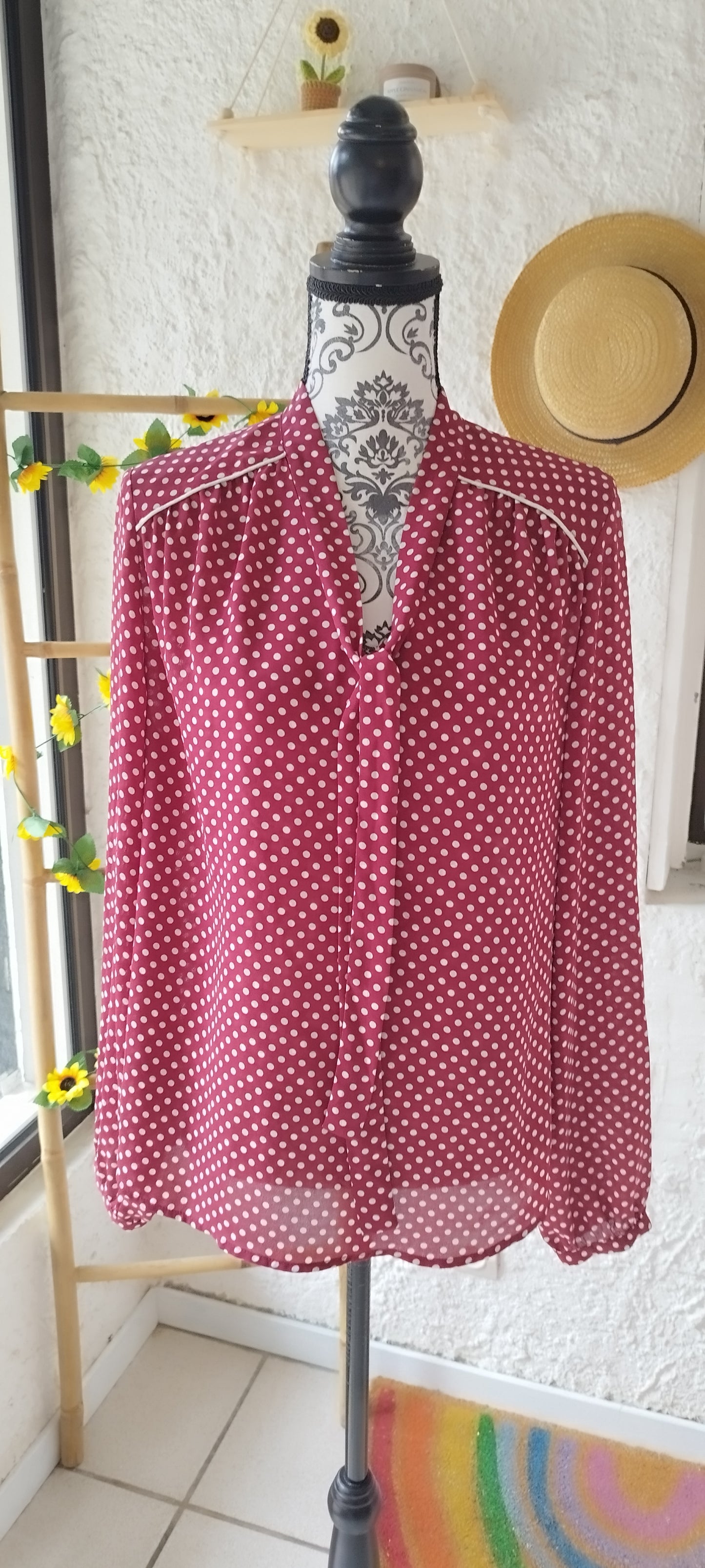 Blouse col lavallière Kiabi