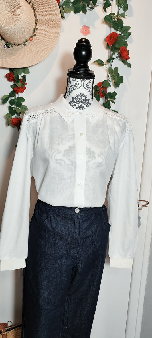 Chemise col broderie