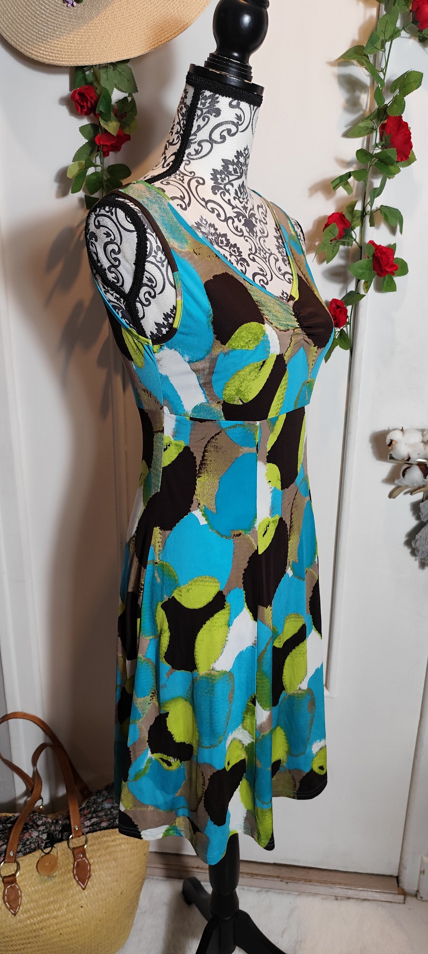 Robe fluide à imprimé graphique