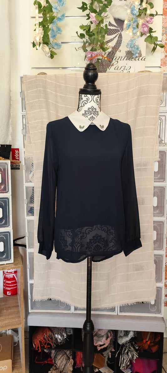 Blouse col claudine