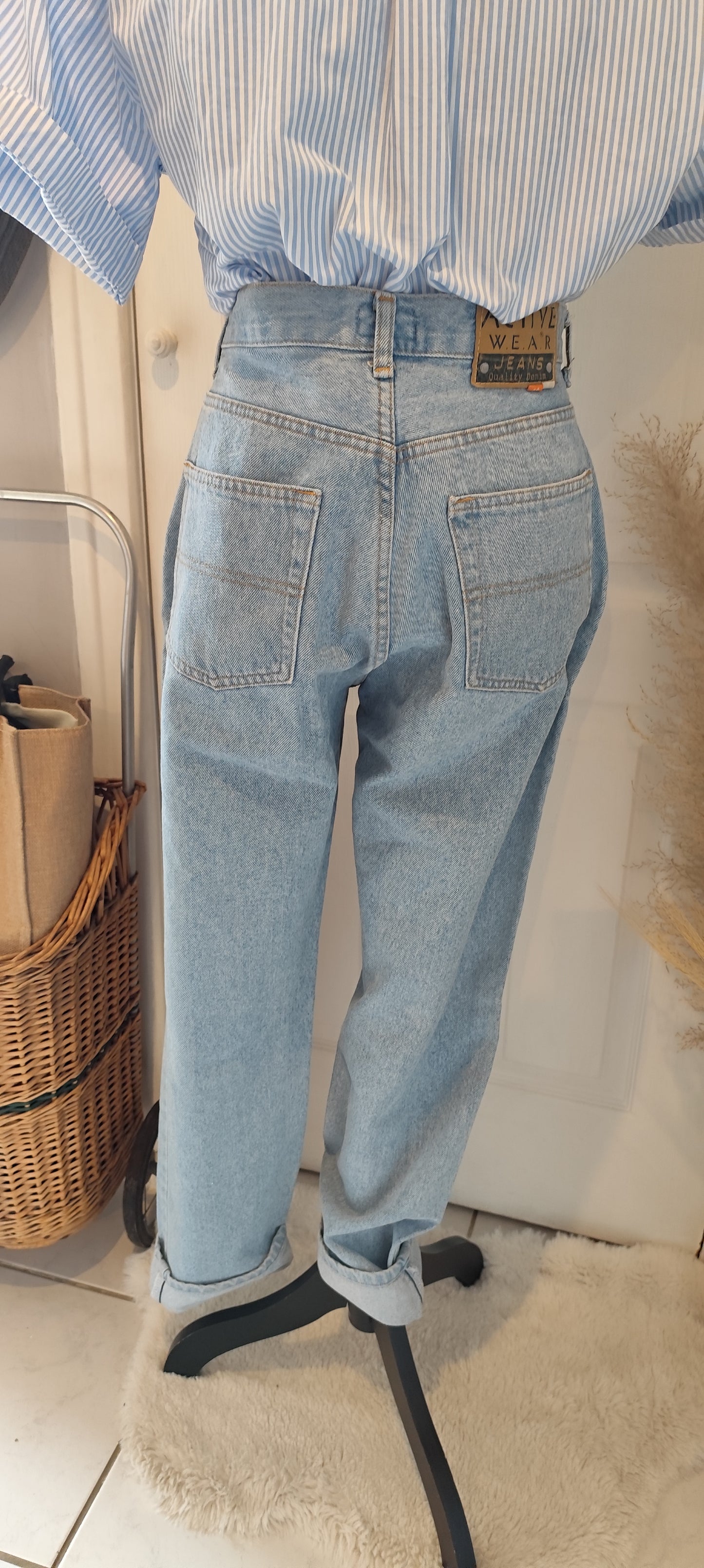 Jean mom taille haute/Active Wear