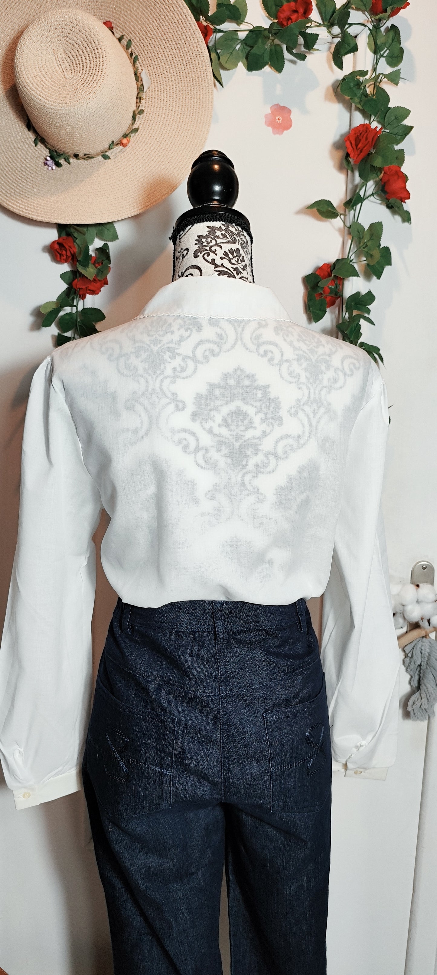 Chemise col broderie