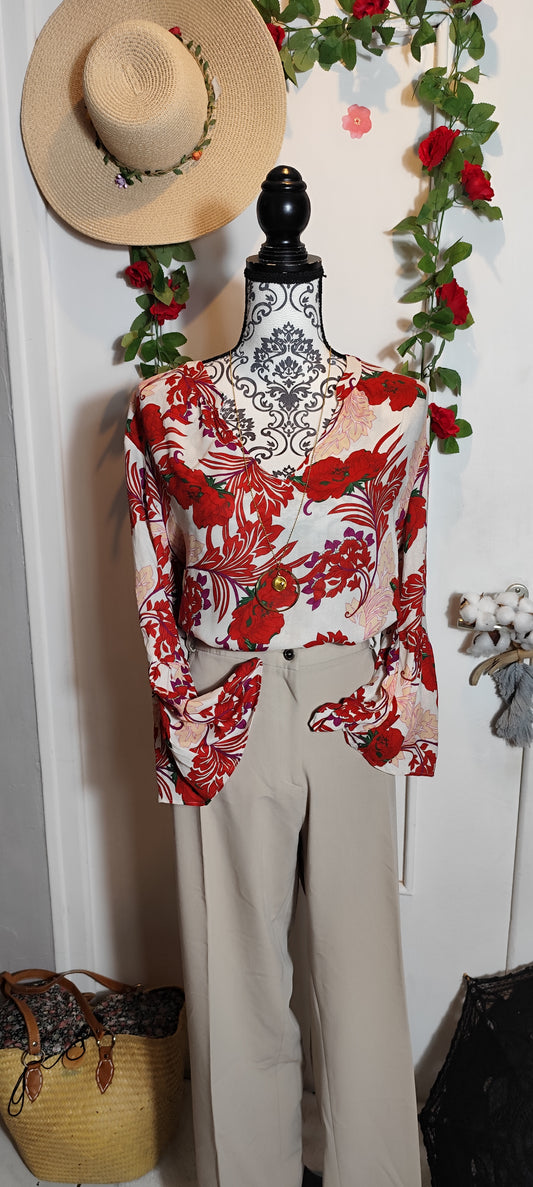 Blouse manches évasées