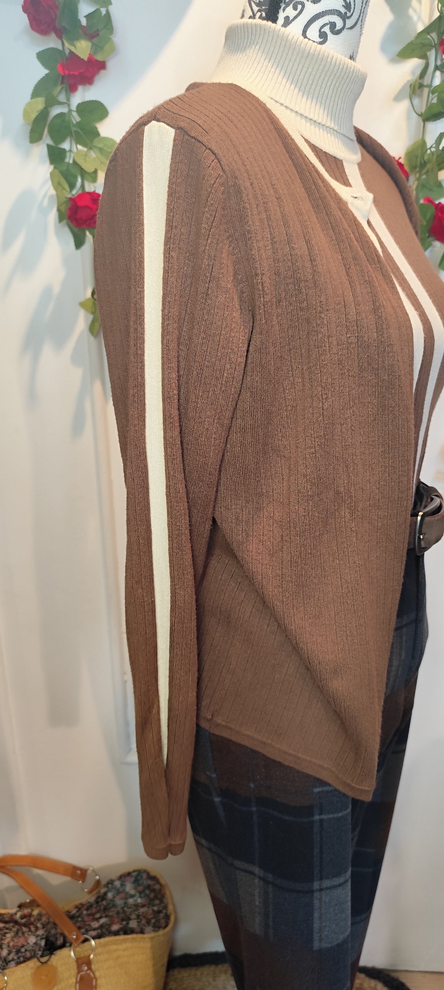 Ensemble gilet+top en maille