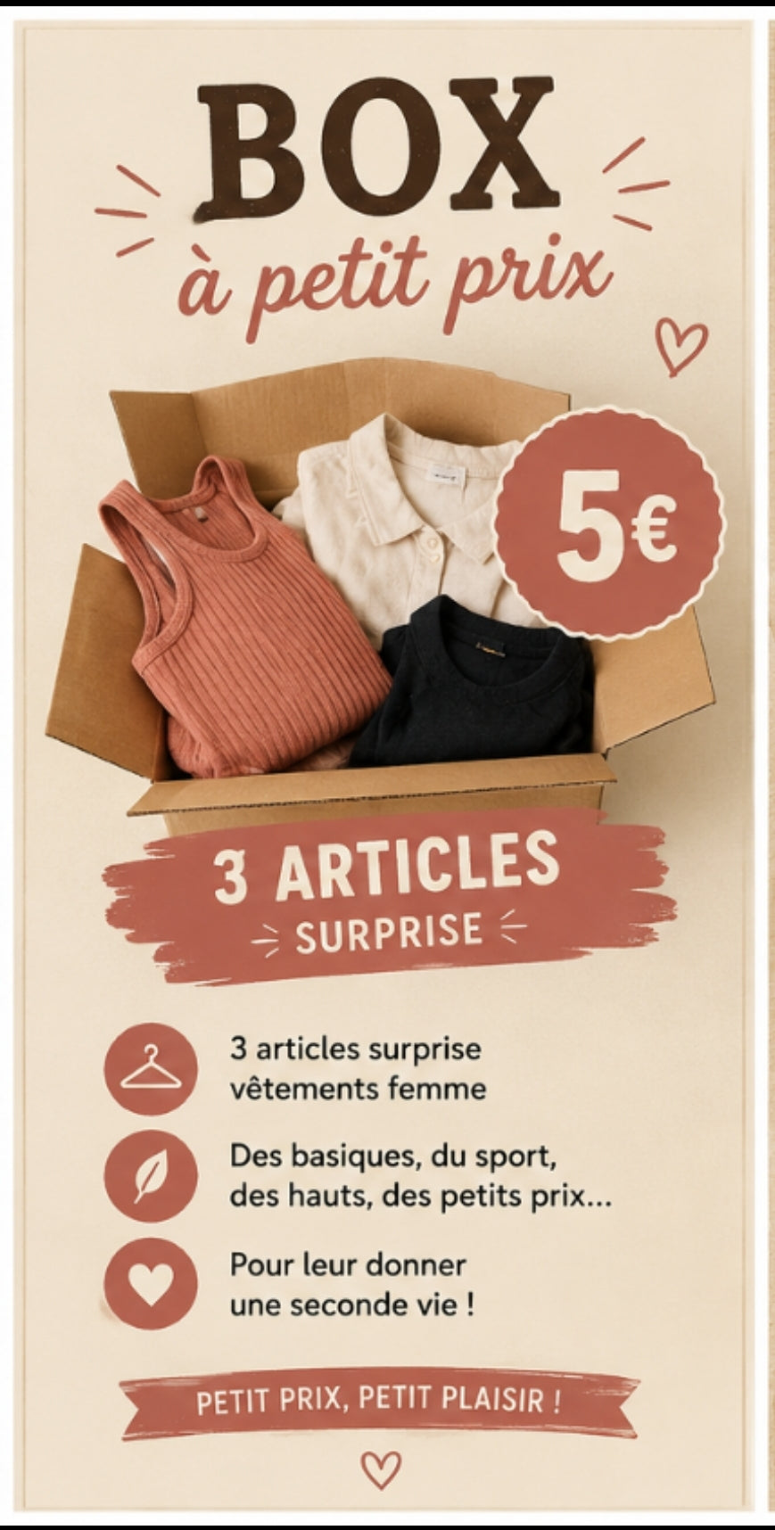 Box surprise 3 articles - 5€