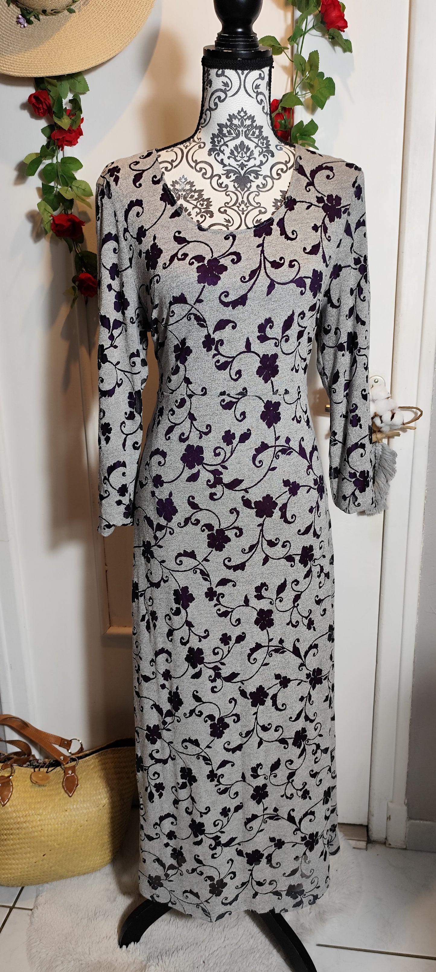 Robe gris-violet