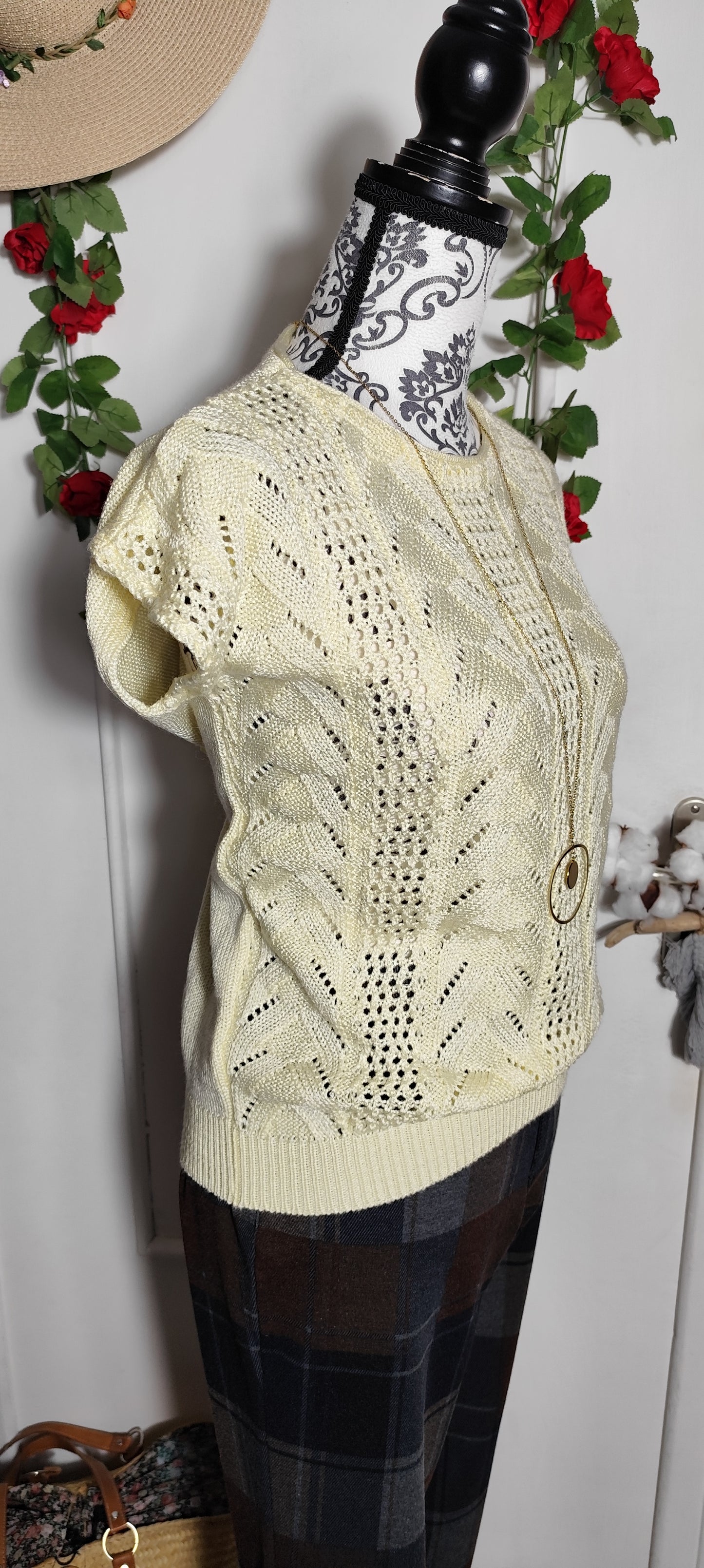 Pull en maille ajouré
