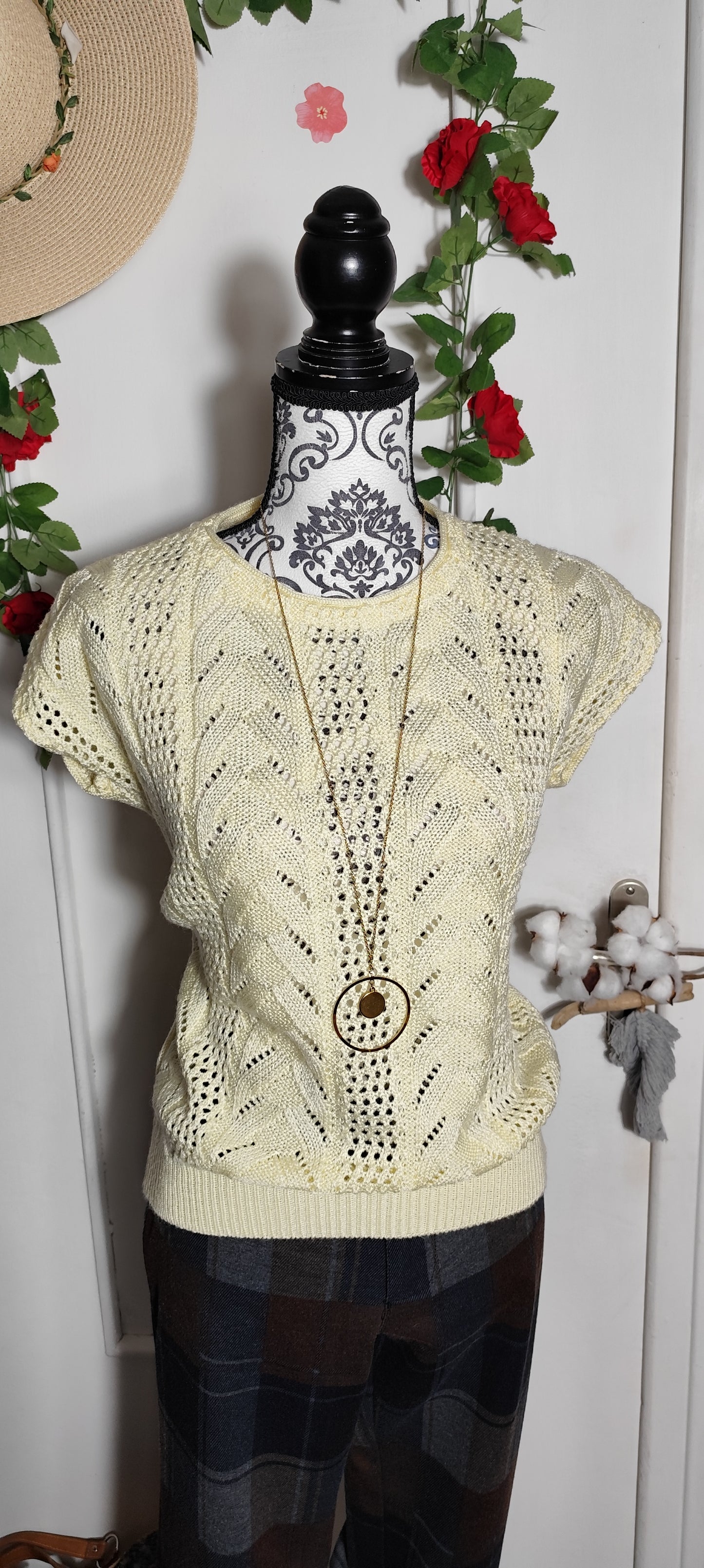 Pull en maille ajouré