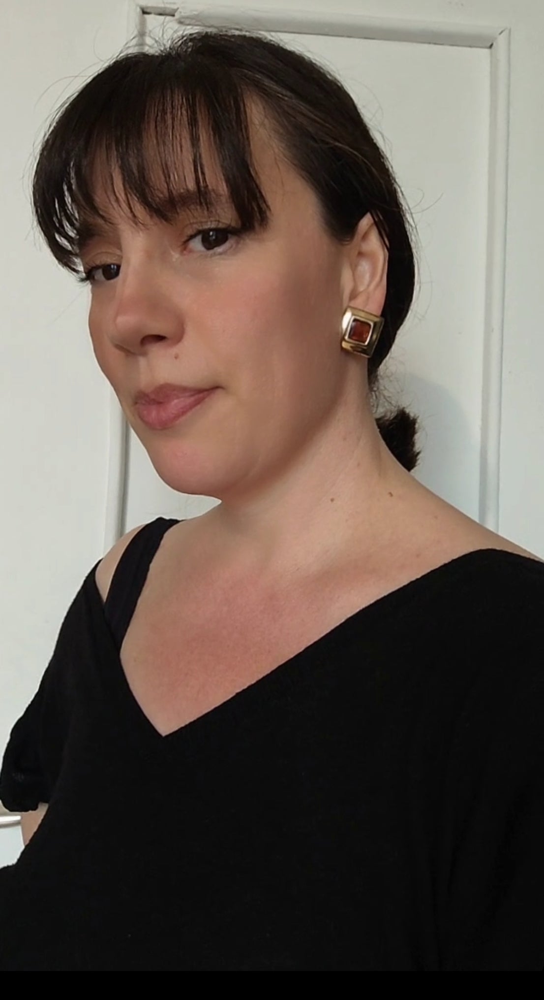 Boucle d'oreille vintage carré