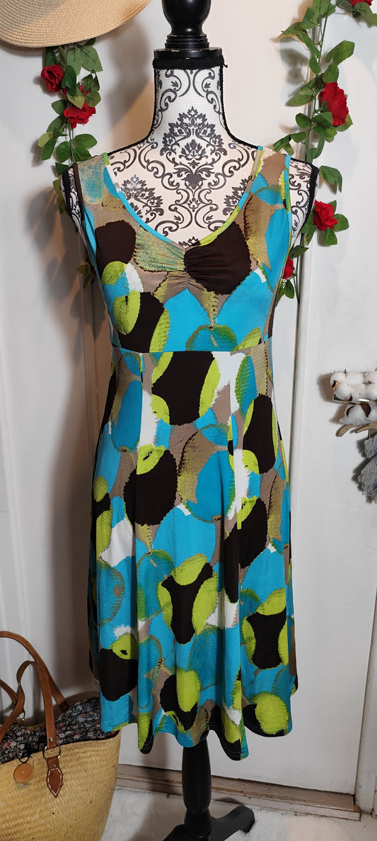Robe fluide à imprimé graphique