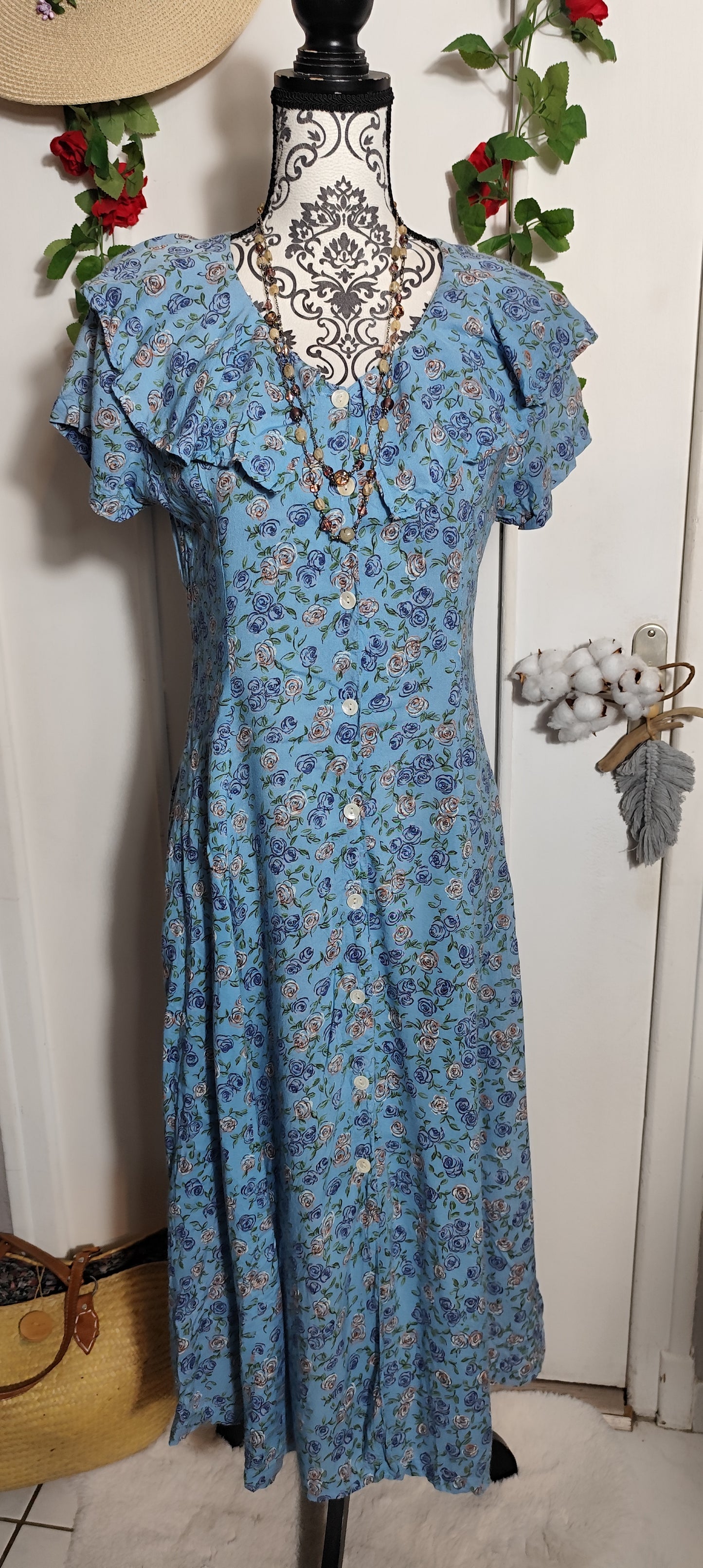 Robe col pèlerine