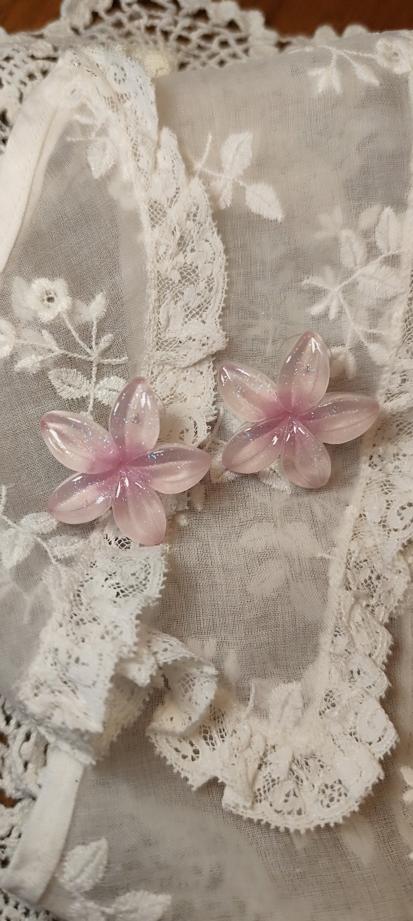 Boucles d'oreilles fleur de cerisier